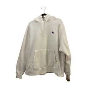 Champion Reverse Weave Hoodie White XL Heavyweight Sporty Athletic Sportswear